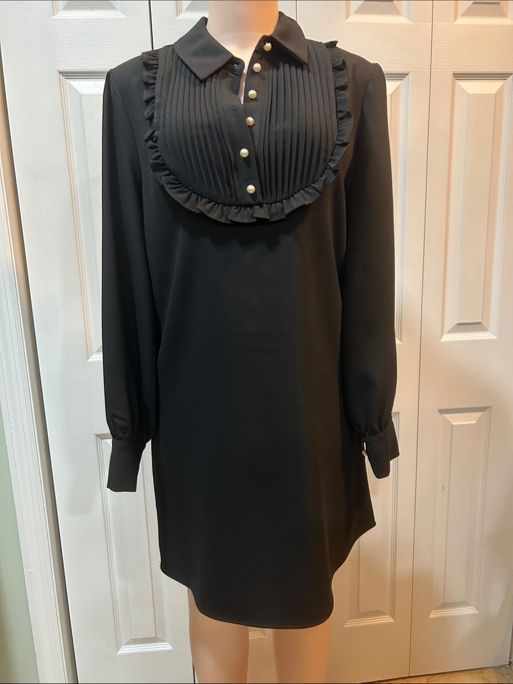 CeCe Black Dress with Yellow Accent Tag